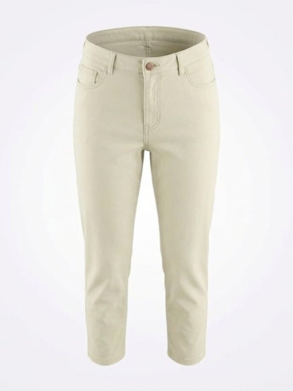 Women's Cream Chino Crop Pants - Size 24WP